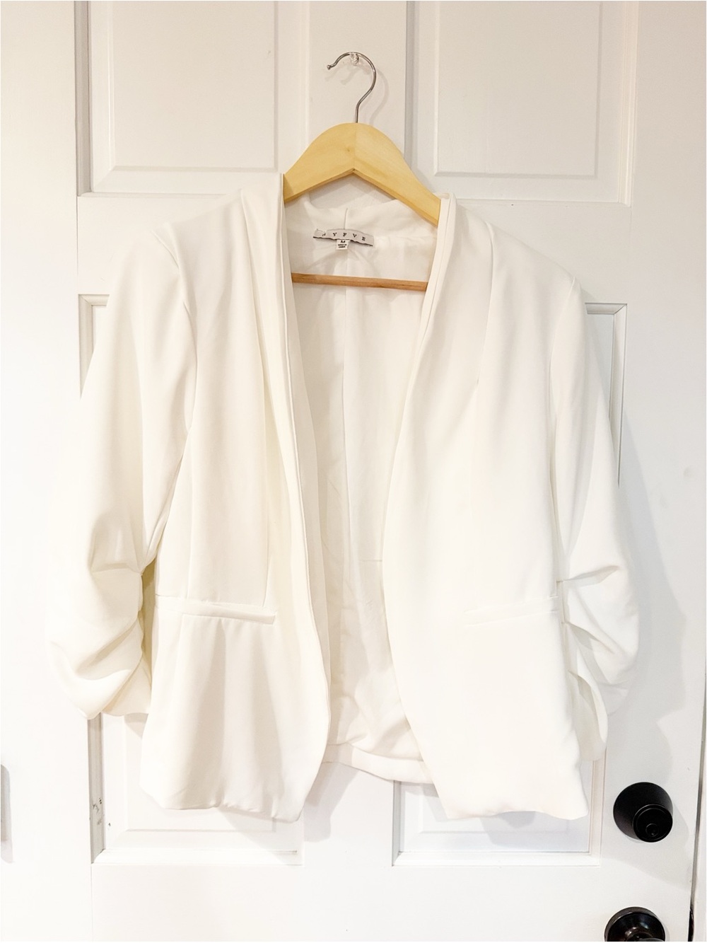 Hyfve Linen Long Sleeve white Blazer size medium